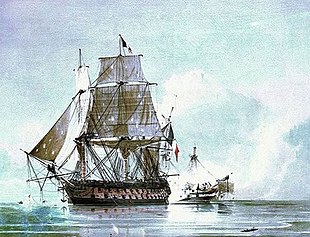 28 AVRIL 1814 : NAPOLÉON EMBARQUE À SAINT-RAPHAËL VERS L’ÎLE D’ELBE SUR LA FRÉGATE HMS UNDAUNTED